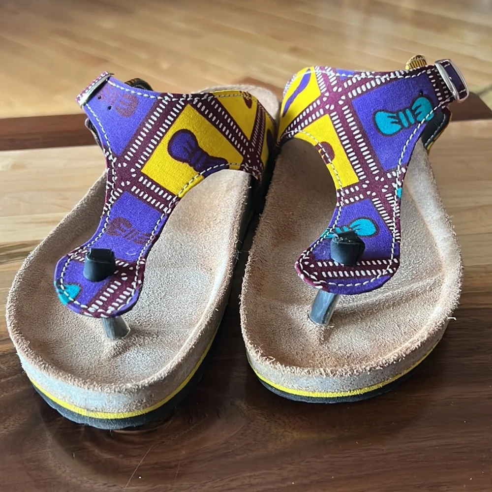 Sole Hamin sandal women’s 7.5 printed colorful design